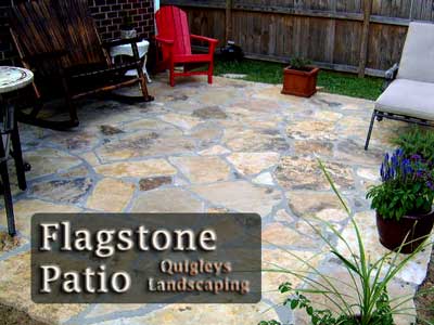 Spring Hill Tn patios this is an image of a tan flagstone patio.