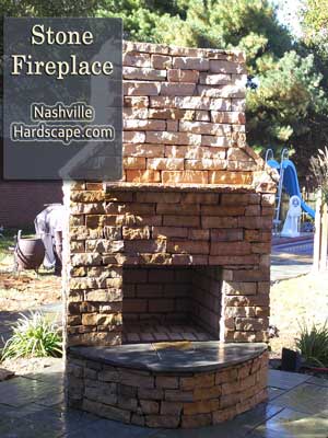 Nashville Fireplace, Nashville Stone Fireplace, Nashville Outdoor Fireplace image