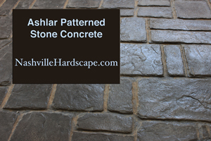 Nashville Ashlar Patterned Stone Concrete Look Gray Brown Image