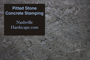 Nashivlle Pitted Stone Stamped Concrete with Sealer
