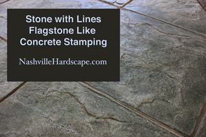 Nashville Stamped Dyed and Sealed Concrete with Lines like Flagstone